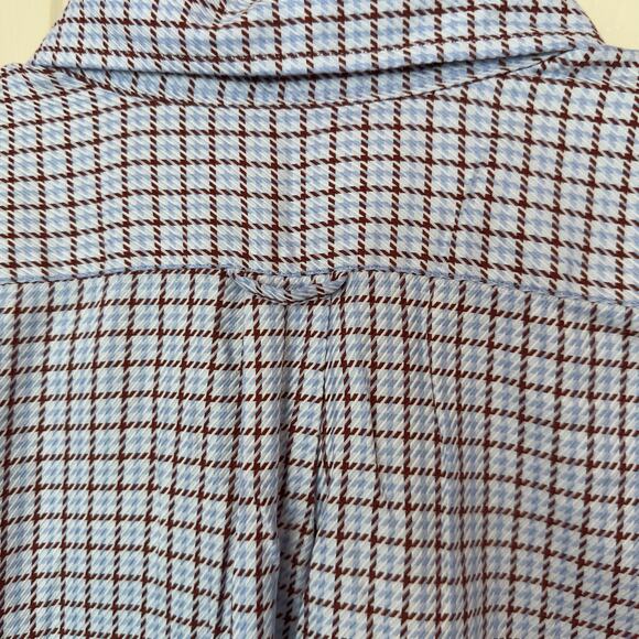 Peter Millar Men’s Button Down Shirt Size XXL Red Blue Checkered Golf Preppy - Picture 7 of 9